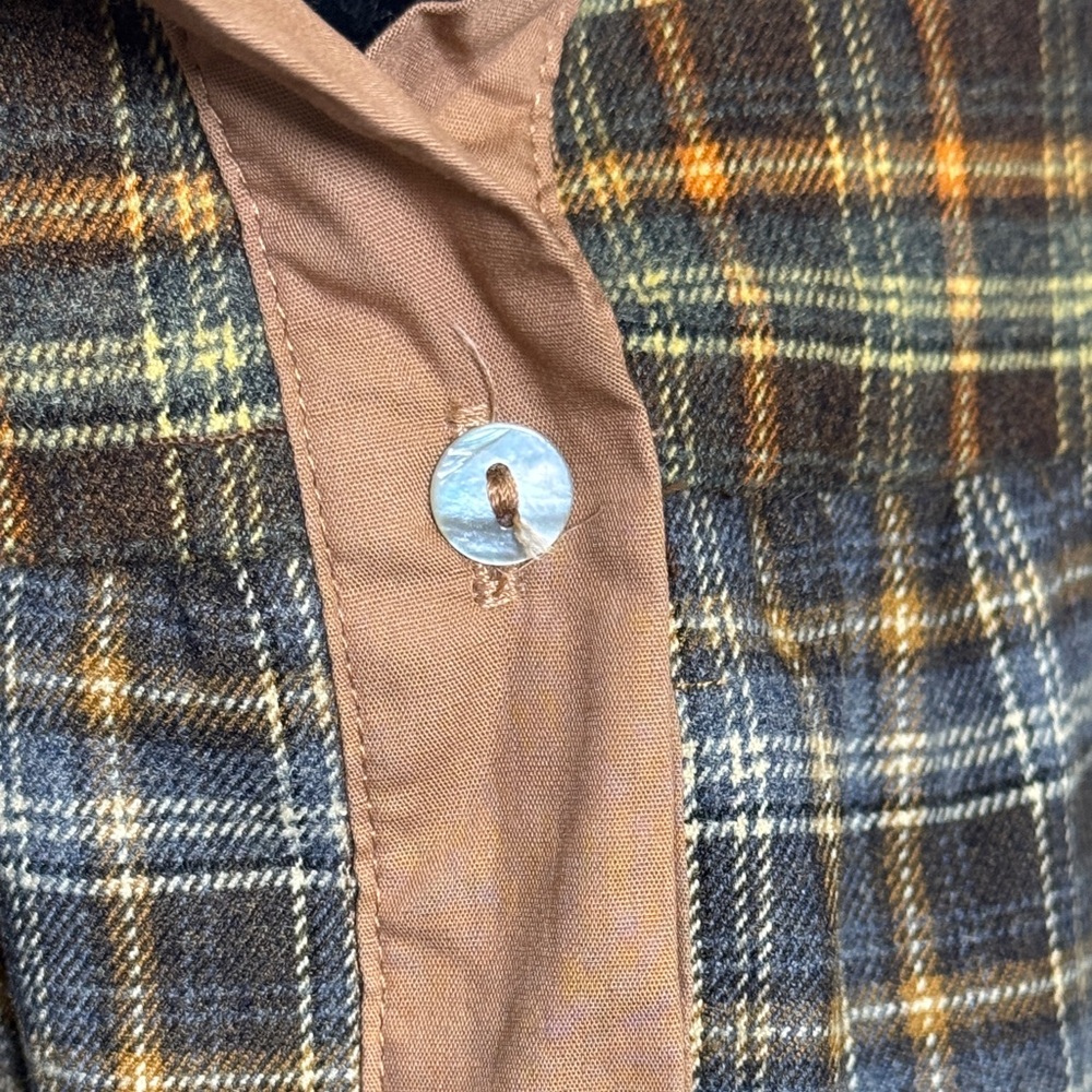 Fantastic Fawn Catching Feelings Plaid Flannel Dress Shacket Oversized NWOT S - Picture 12 of 12